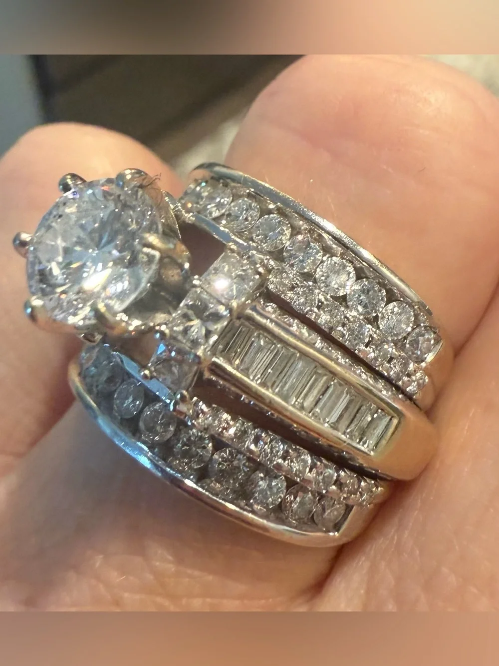 Diamond Bridal Set 14kt & 18kt appraised at $10,500
